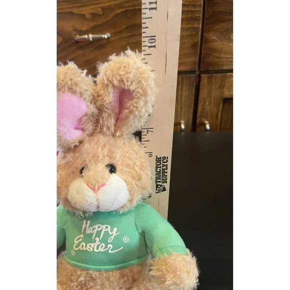 Dan Dee Collectors Choice Happy Easter Plush Bunny Green Sweater‎ Stuffed Animal - Picture 3 of 6